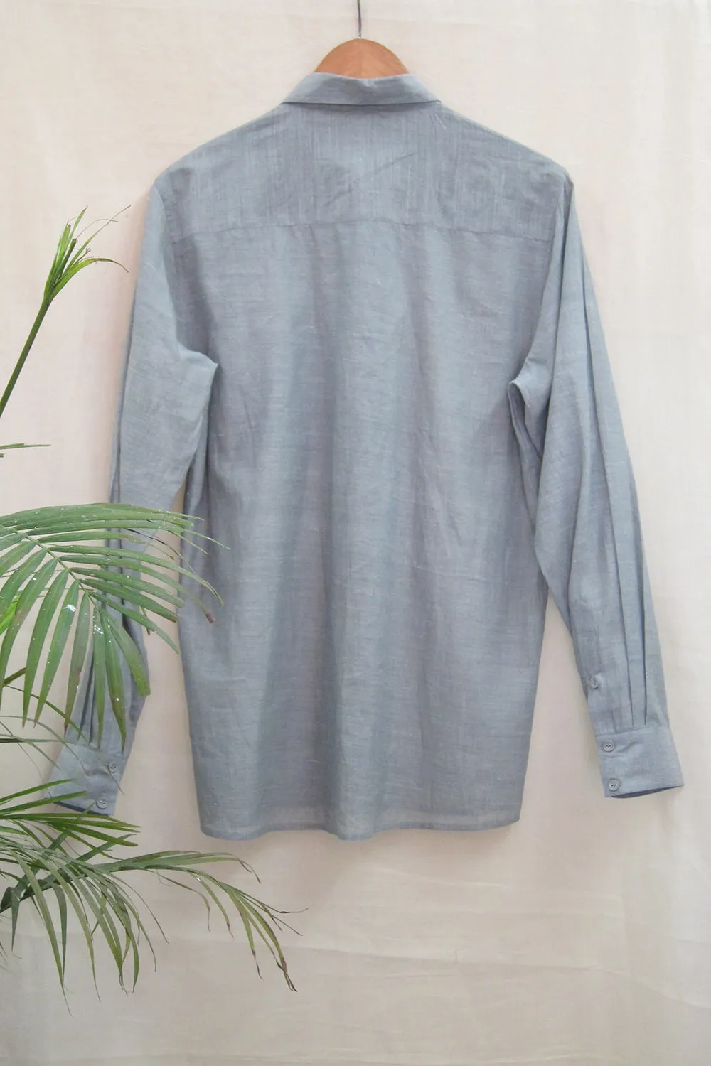 Grey Collared Chambray Shirt