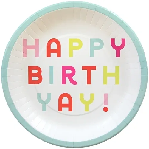 Happy Birthday Yay?  Dinner Plates 8ct.