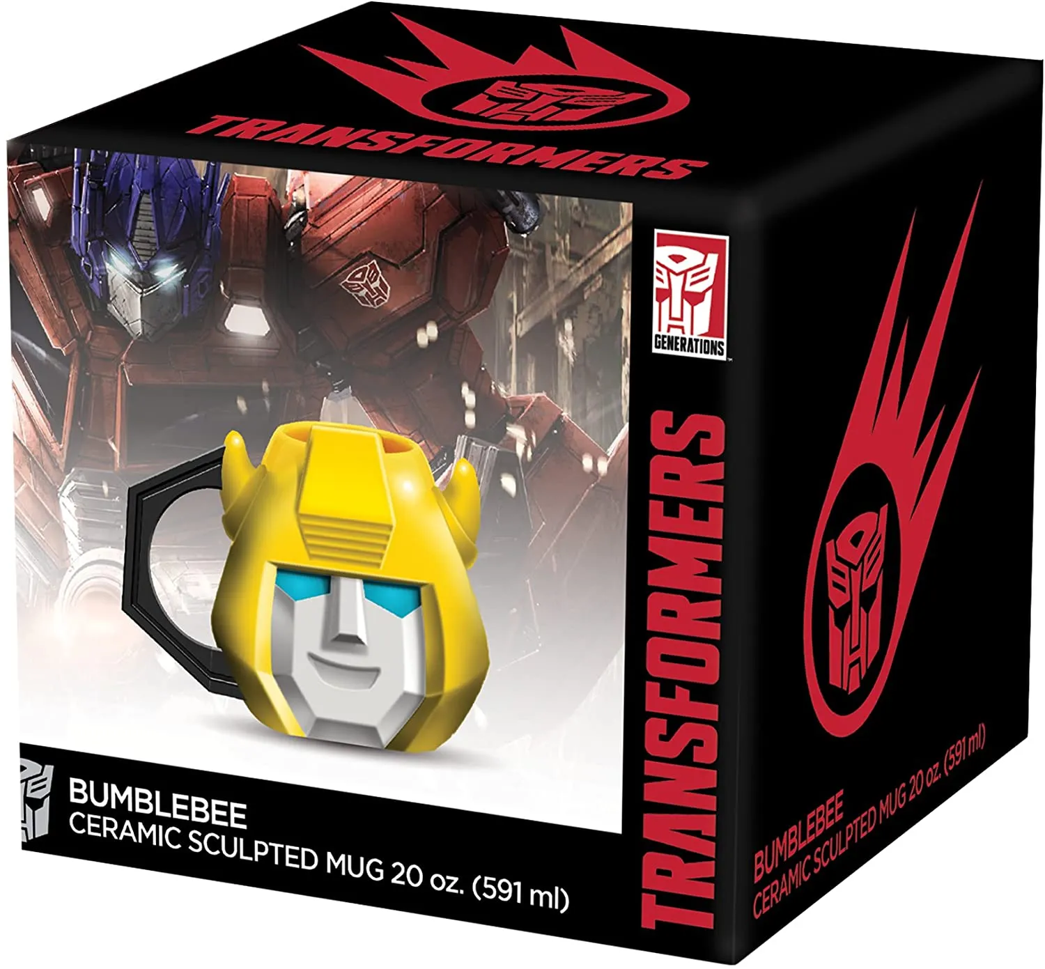 Hasbro Transformers Bumblebee Ceramic Sculpted Mug 20 OZ