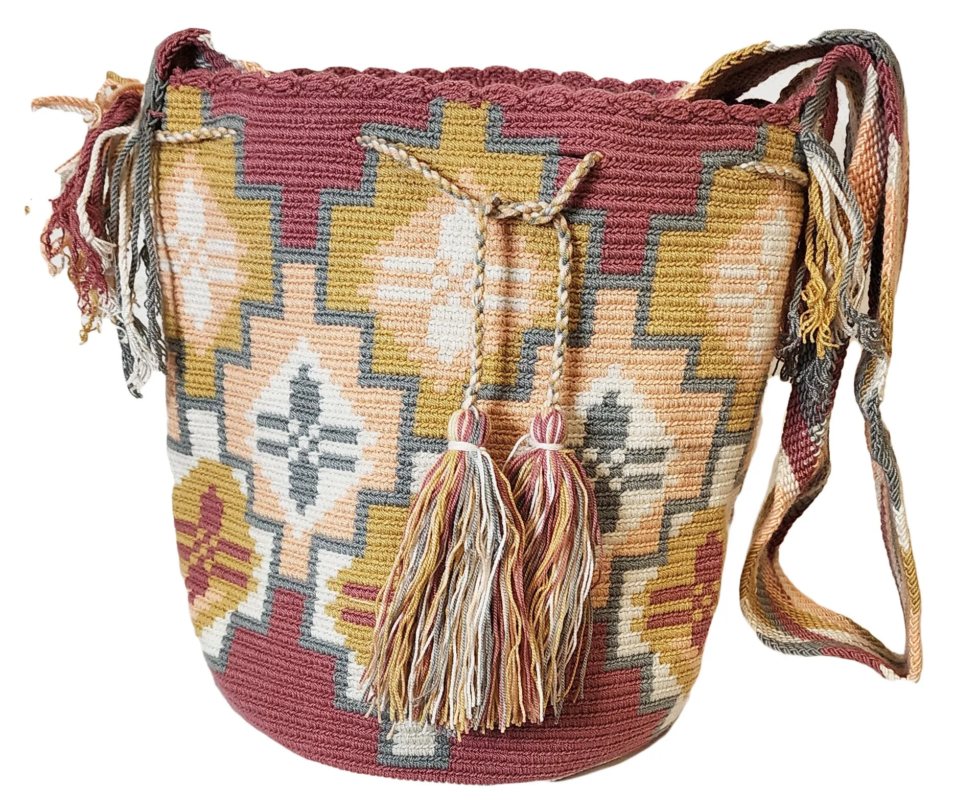 Kathryn Large Handmade Crochet Wayuu Mochila Bag