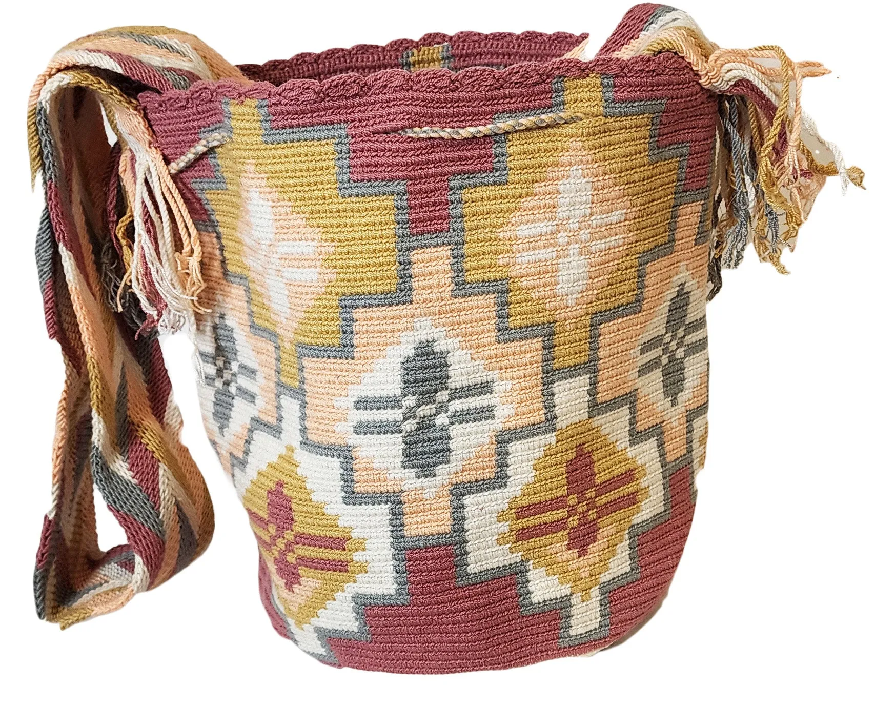 Kathryn Large Handmade Crochet Wayuu Mochila Bag