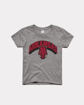 Kids Arkansas Hog Heaven Vintage Grey T-Shirt