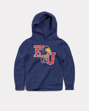 Kids Marching Jayhawks Navy Hoodie