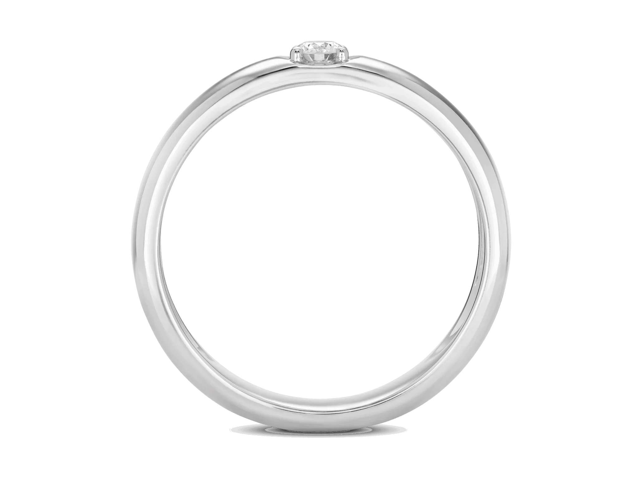 Lab-Grown Diamond ct. Modern Inset Stacking Ring | White