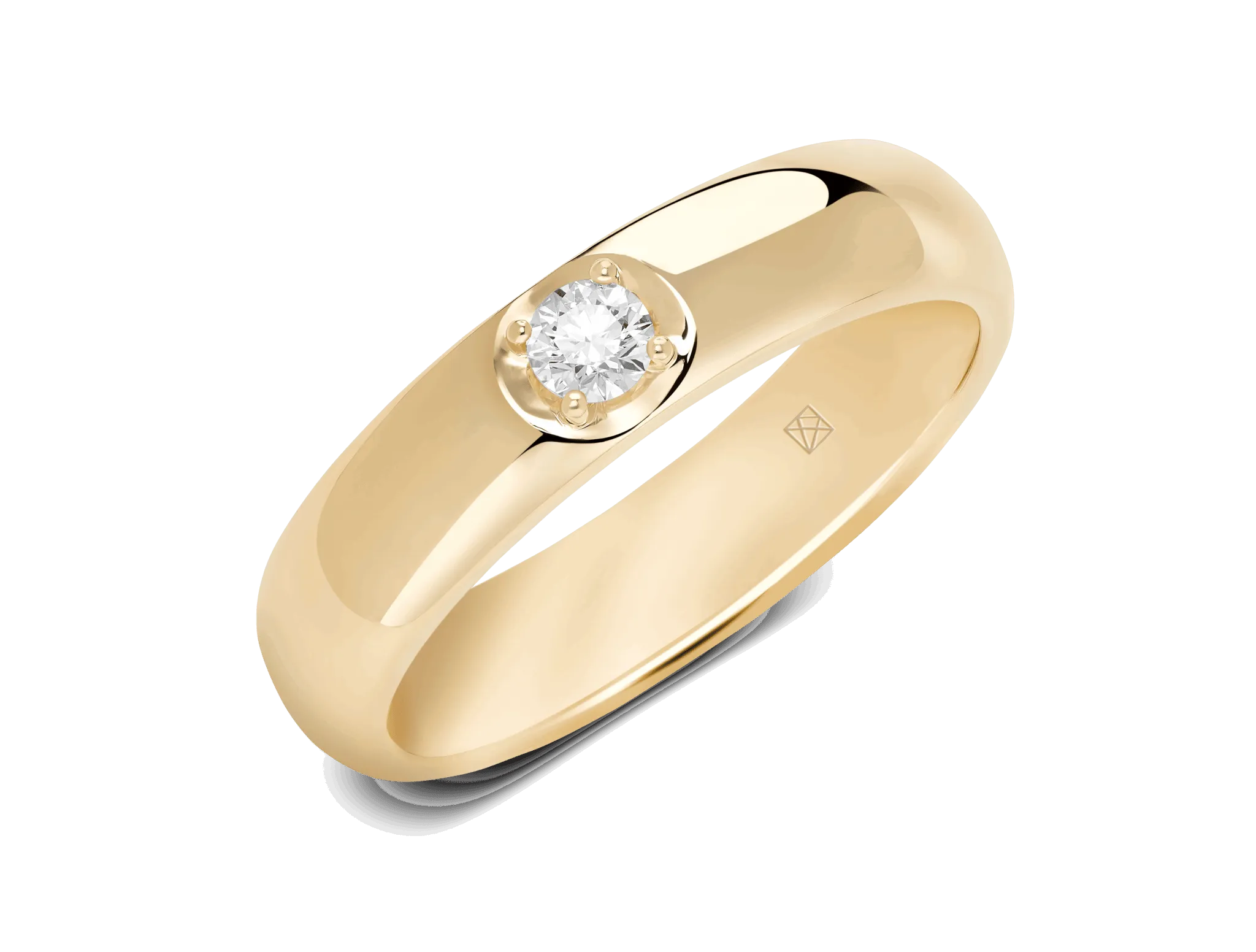 Lab-Grown Diamond ct. Modern Inset Stacking Ring | White