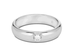 Lab-Grown Diamond ct. Modern Inset Stacking Ring | White