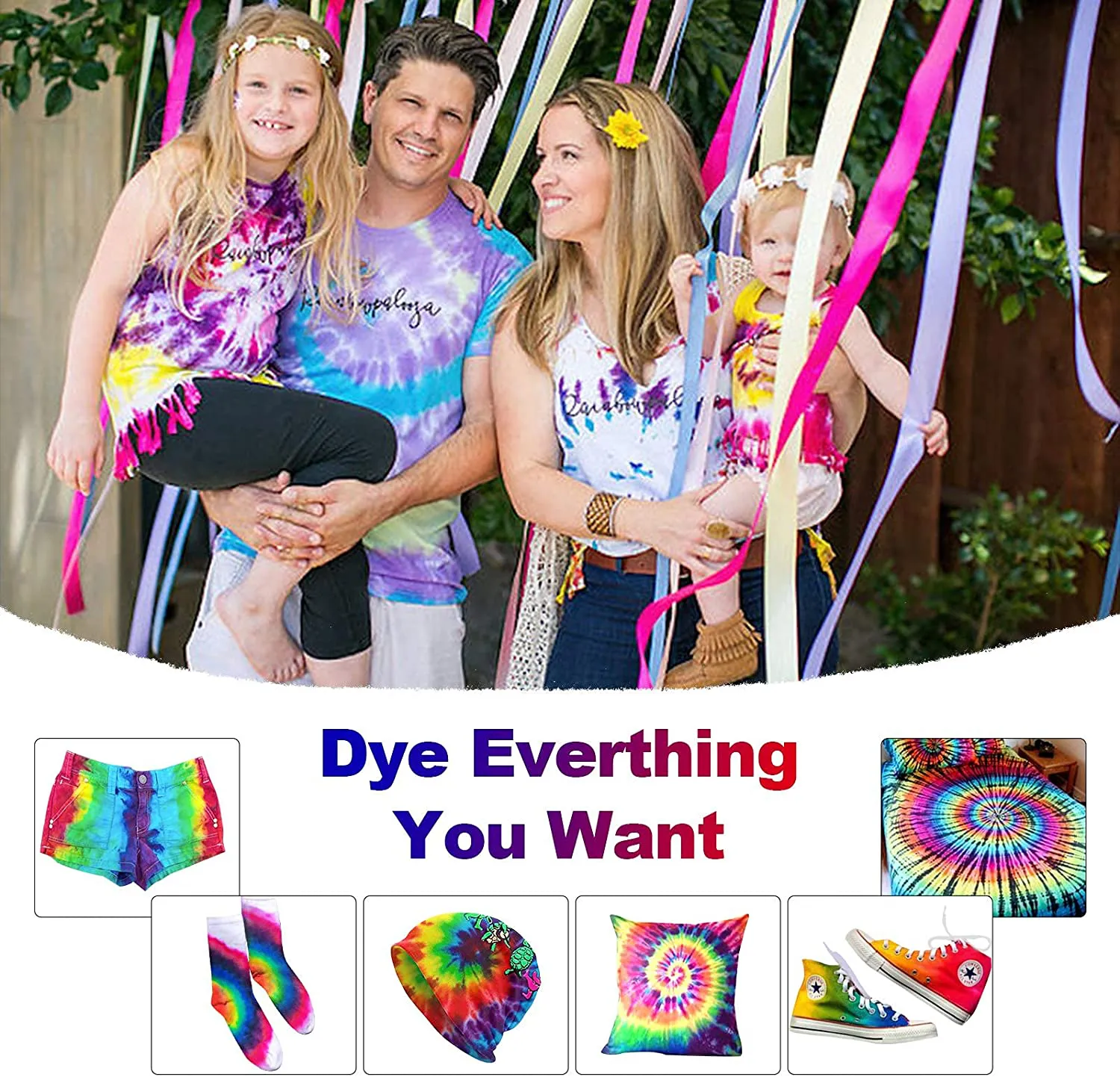 Large Tie Dye Kit for Kids and Adults - 239 Pack Permanent Tie Dye Kits for Clothing Craft Fabric Textile Party Group Handmade Project