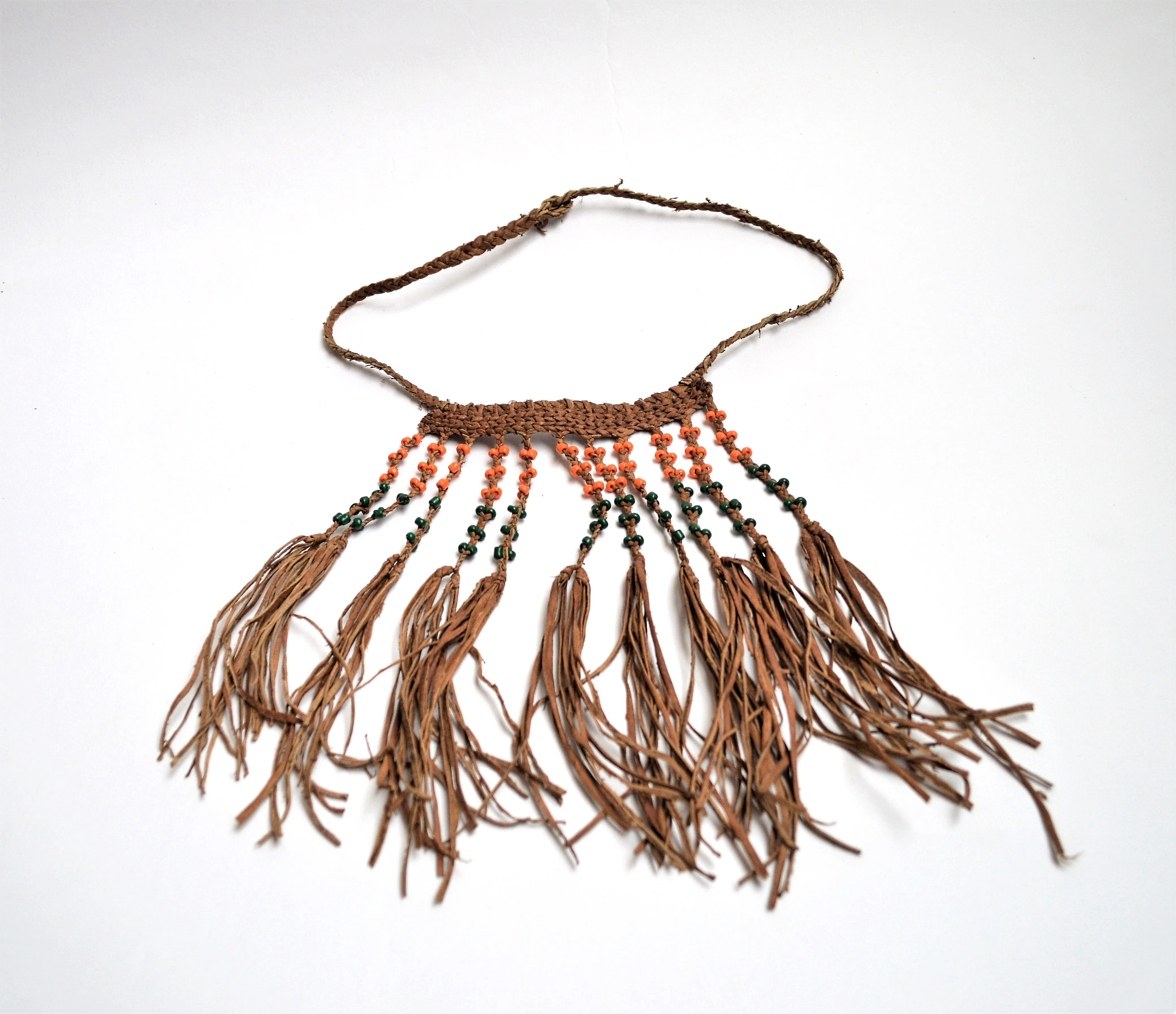 leather necklace, Gipsy hippie necklace