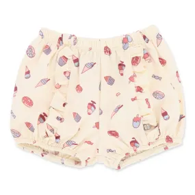 Little Foodie Baby Girl Ruffle Shorts (Yellow)