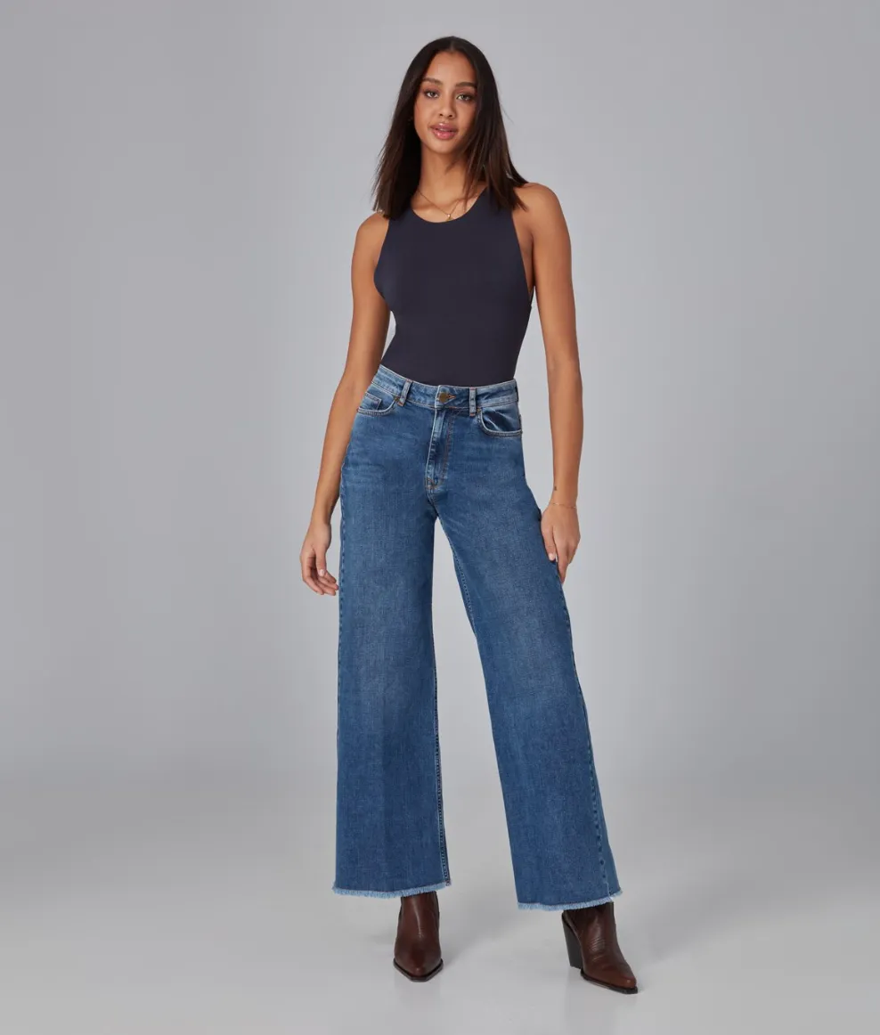 Lola Milan jeans, high-rise wide leg