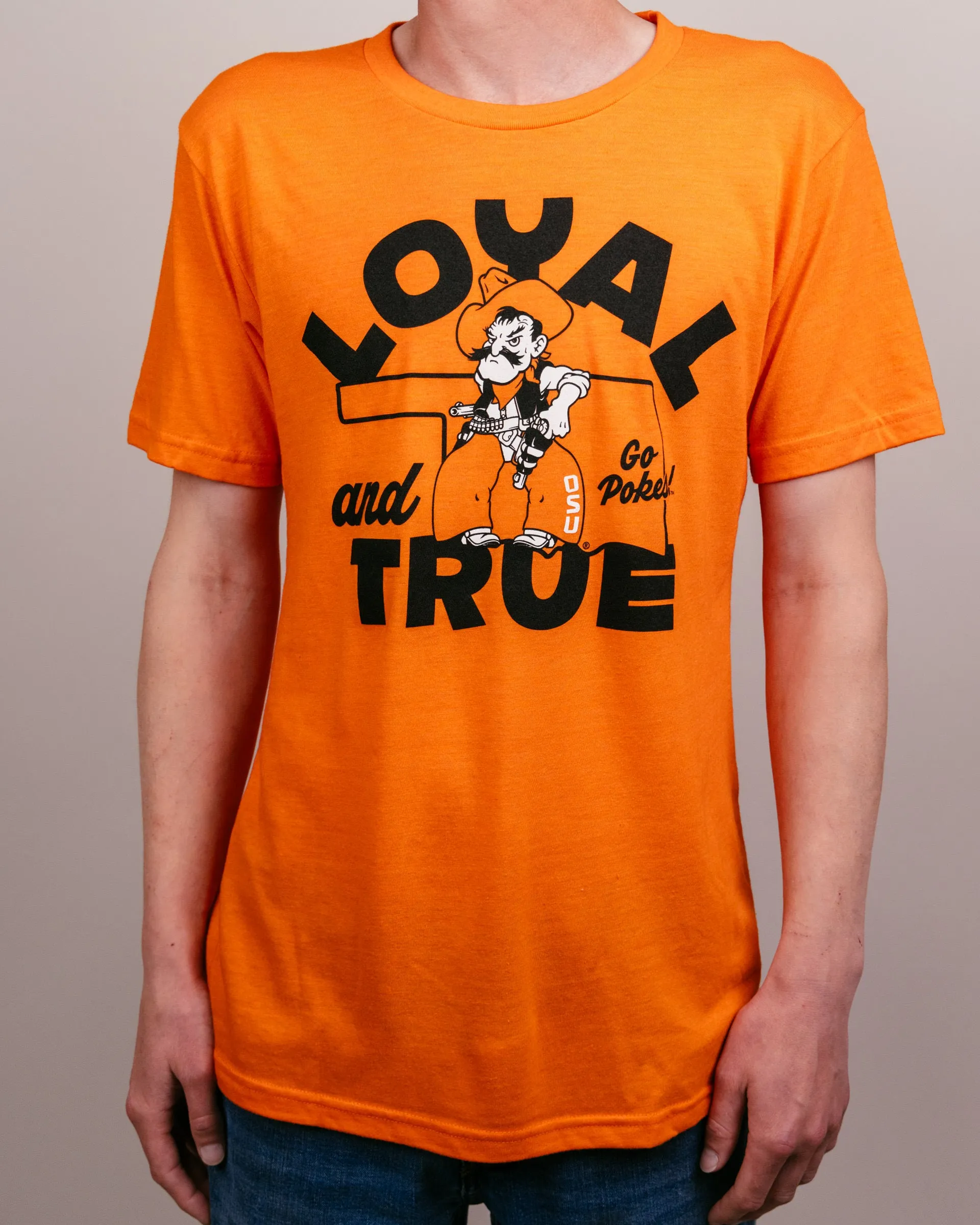 Loyal & True Oklahoma State Outline Orange T-Shirt