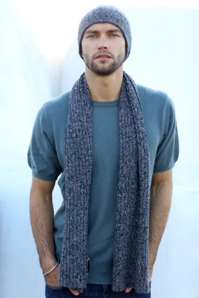 Marled Cashmere Beanie & Scarf SET