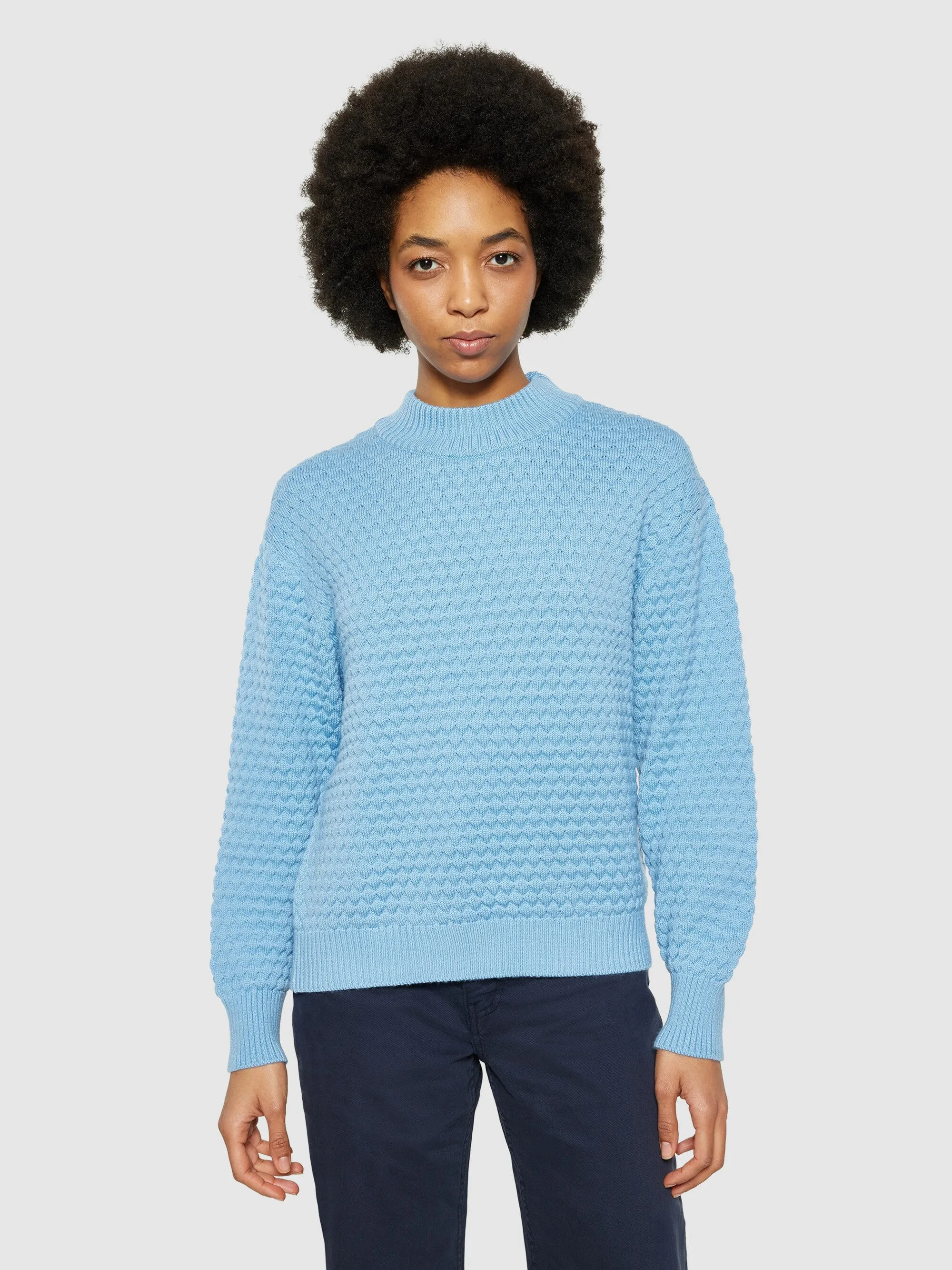 Merino bubble crew neck - RWS - Glacier Lake