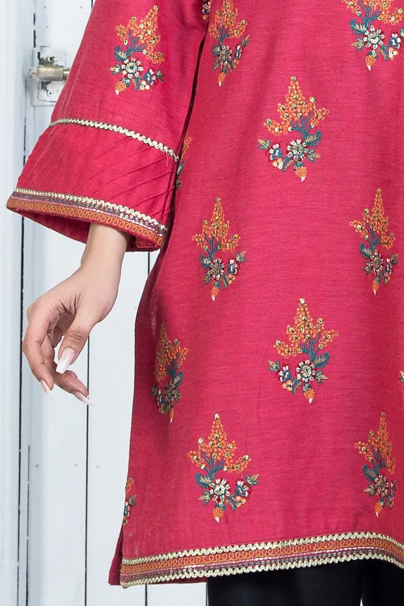 Mihrimah Embroidered Khaddar Shirt MIH25