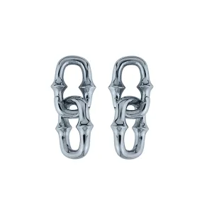 Mini OG Chain Double Link White Brass Ear Weights