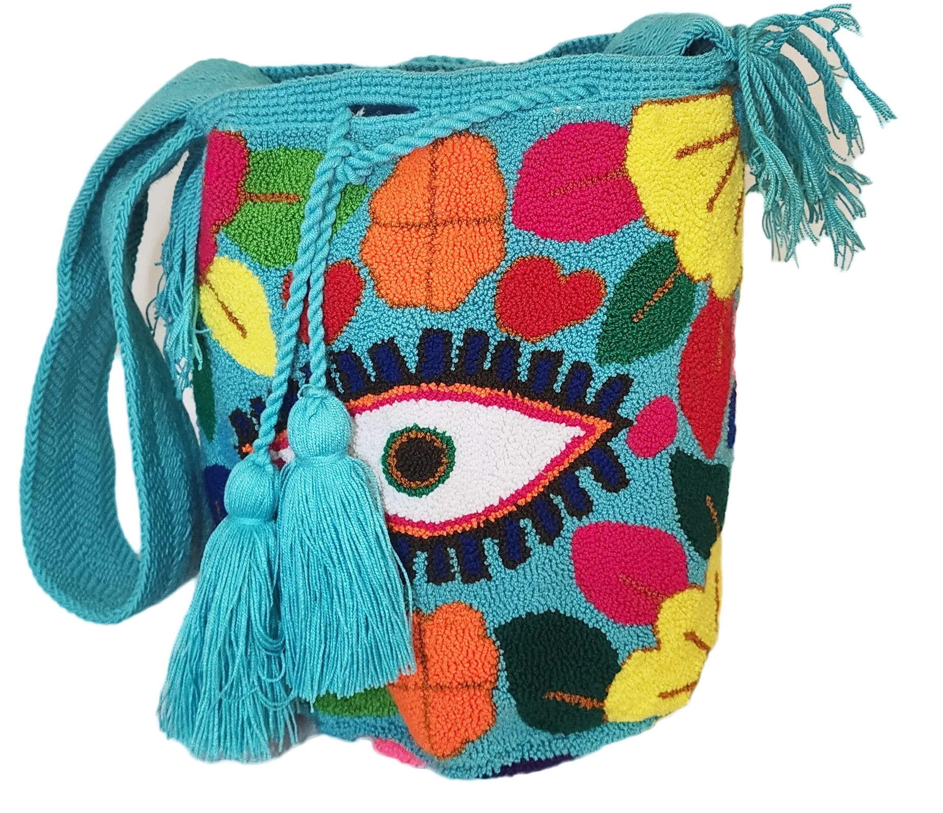 Nalani Large Handmade Punch Needle Wayuu Mochila Bag