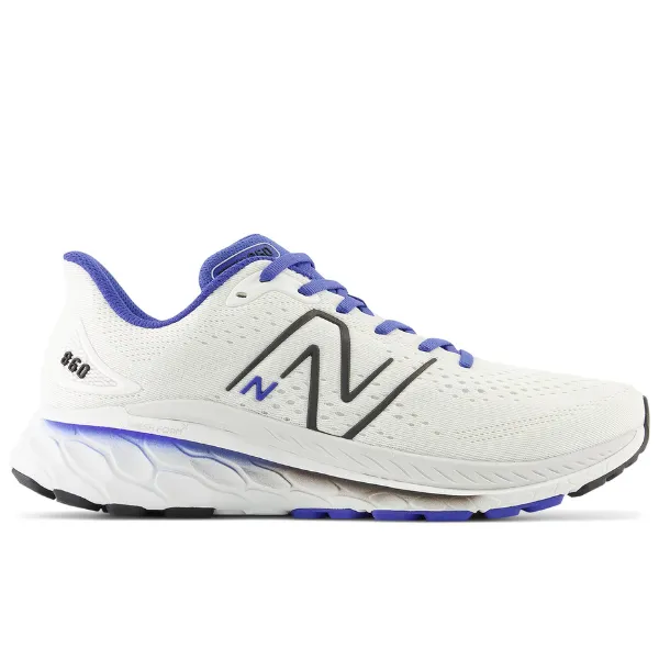 New Balance Men's Fresh Foam X 860v13 Wide White with Marine Blue