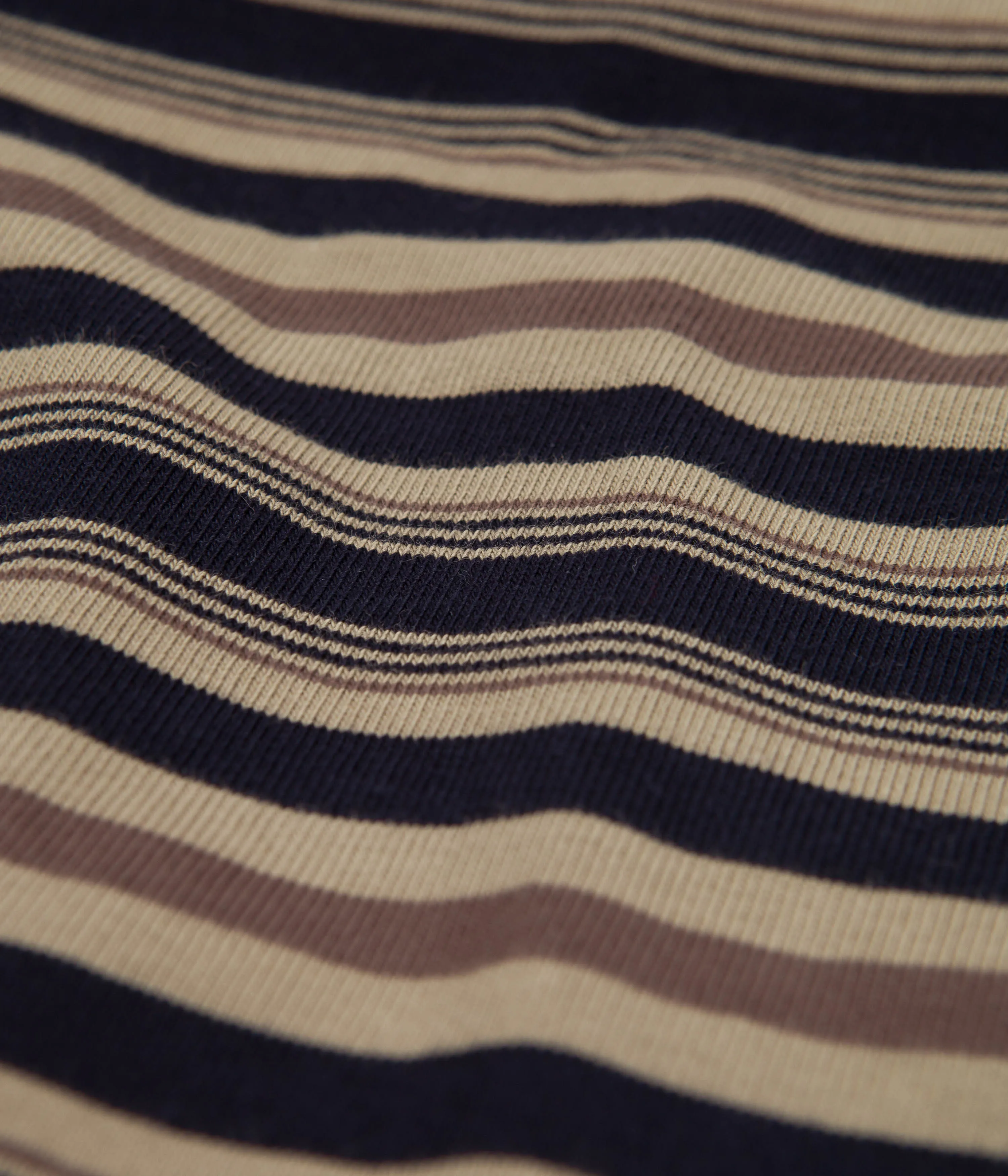 Norse Projects Johannes Multi Stripe T-Shirt - Utility Khaki