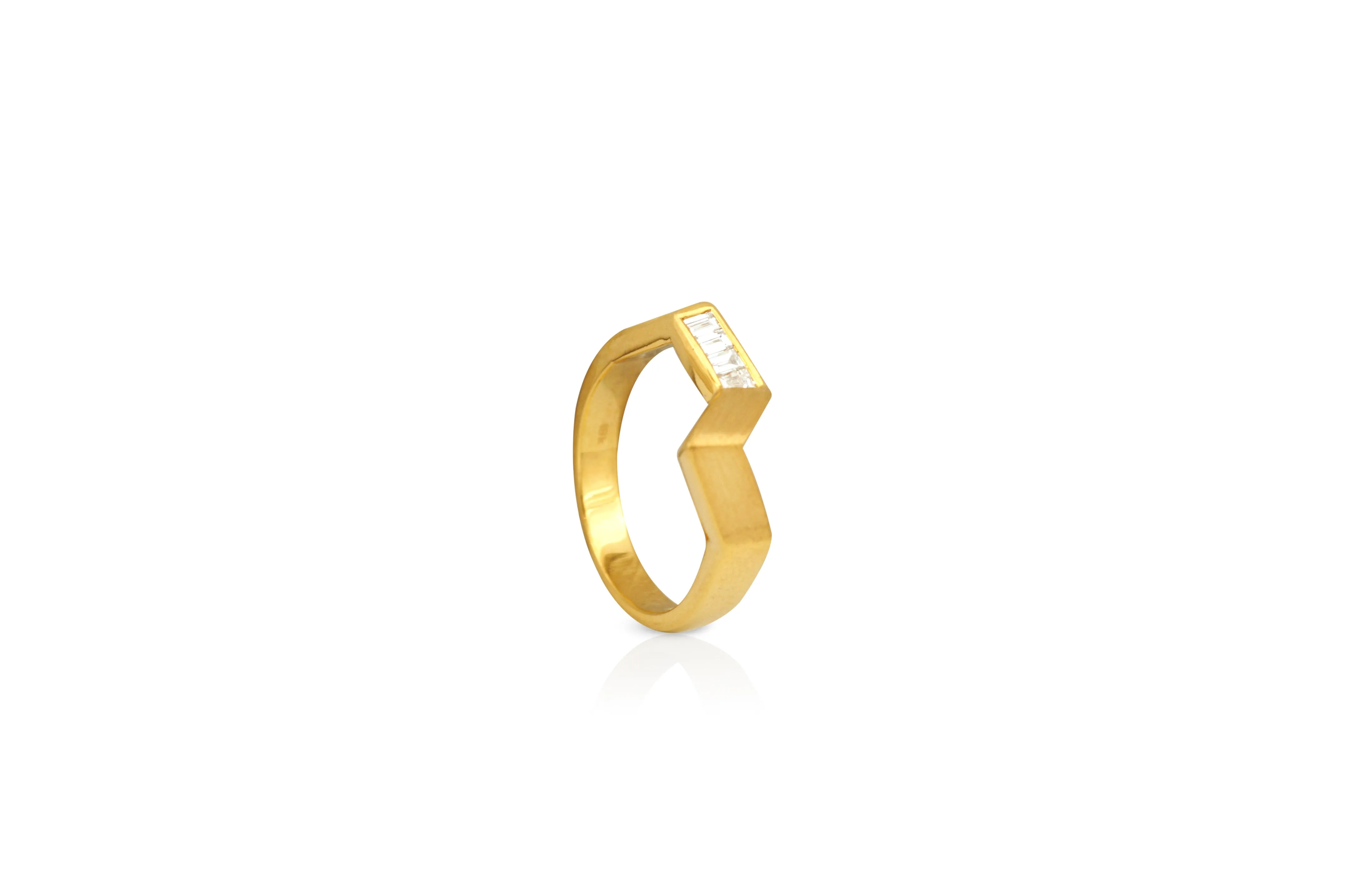 Origami Ziggy Diamond Minimalist Ring