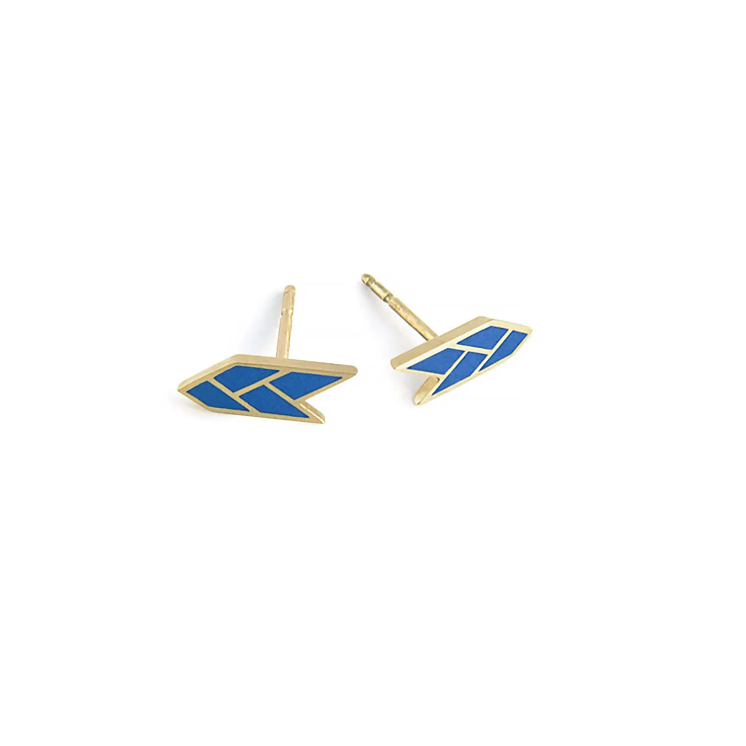 OSIRIS STUDS LAPIS — 18K Gold