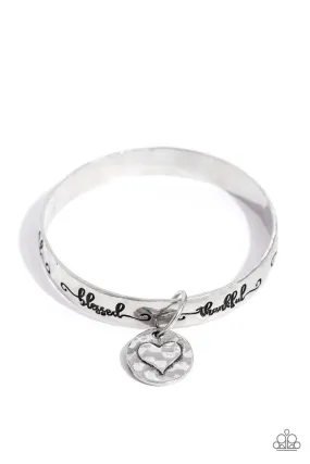 Paparazzi Tangible Thank You Silver Bracelet