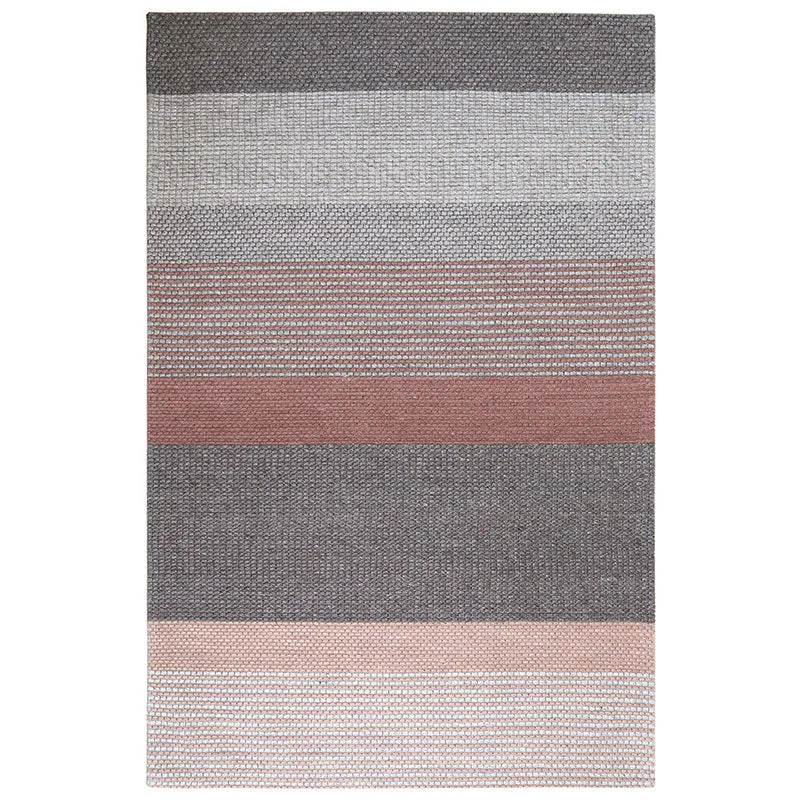 Pink and Grey Chunky Weave Rug