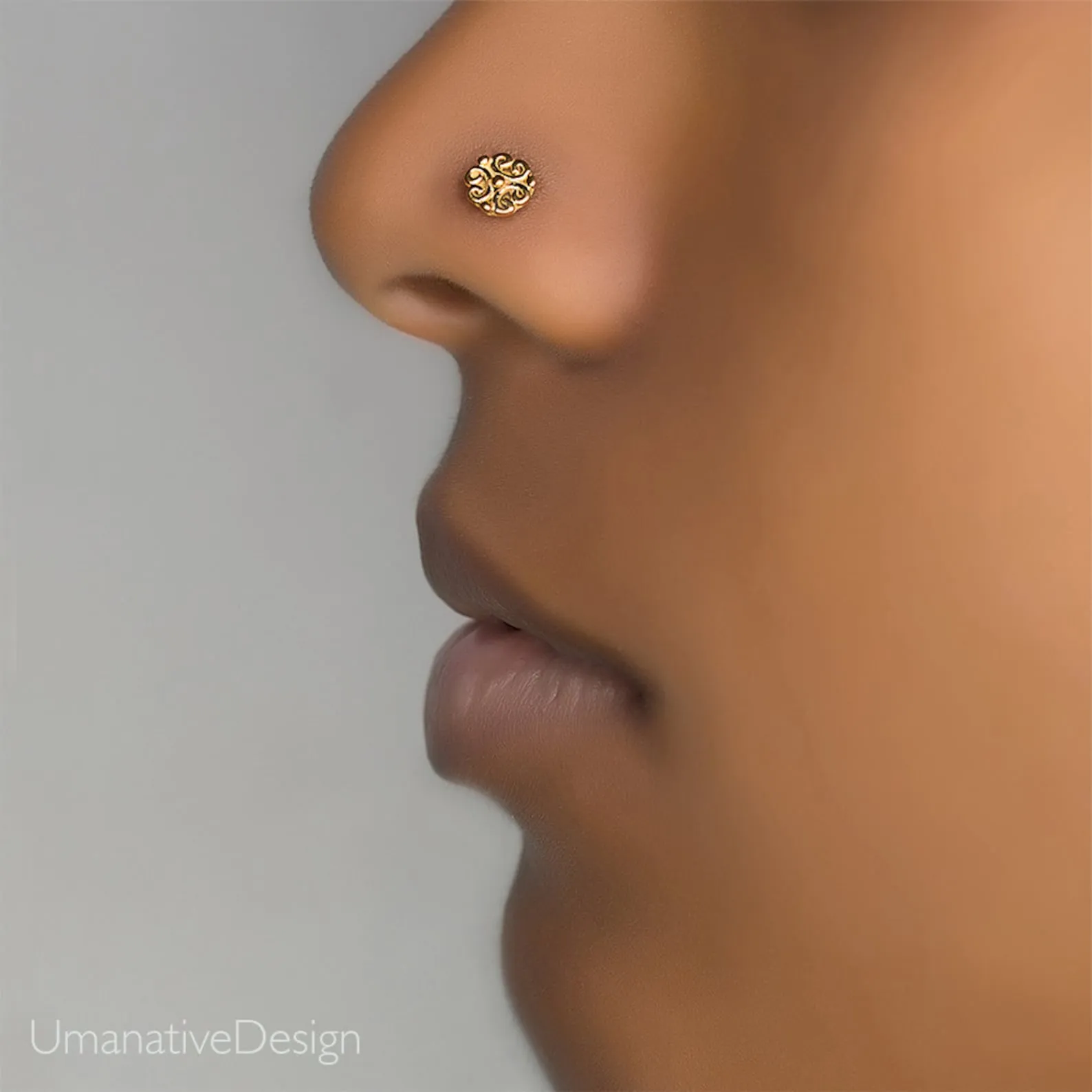 Pretzel L-Shape Nose Stud