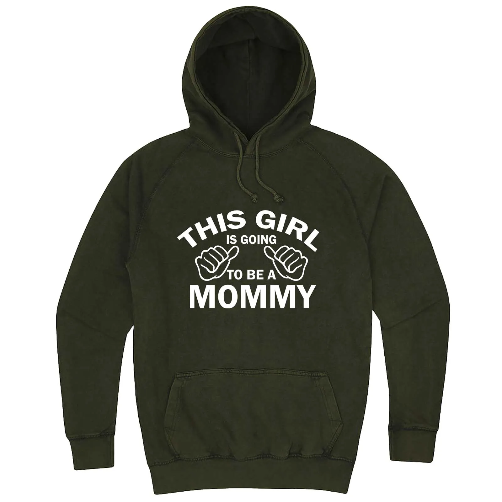 "This Girl is Going to Be a Mommy, White Text" hoodie