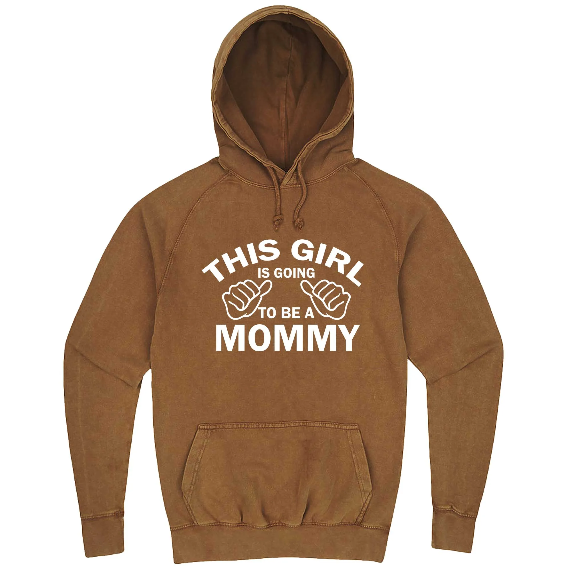 "This Girl is Going to Be a Mommy, White Text" hoodie