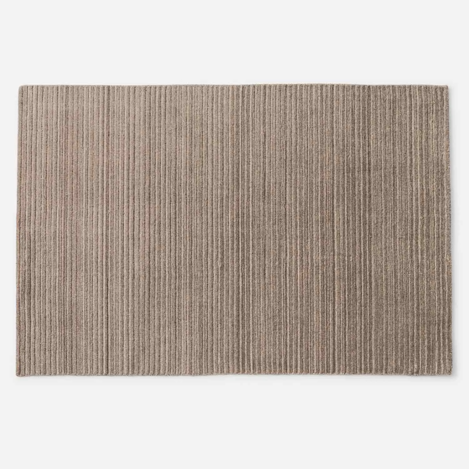 Ribbed Wool Rug - Stone