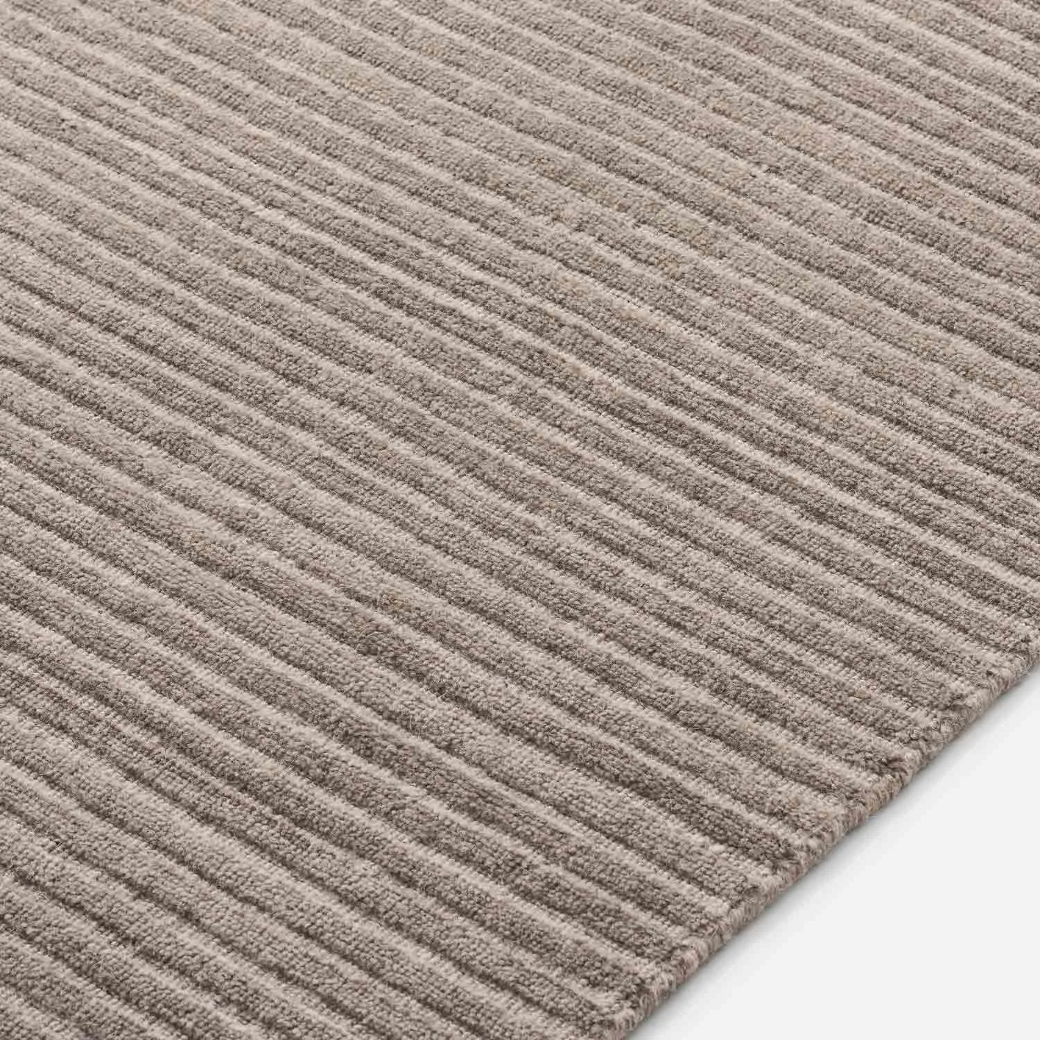 Ribbed Wool Rug - Stone