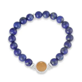 Round Beaded Bracelet - Lapis