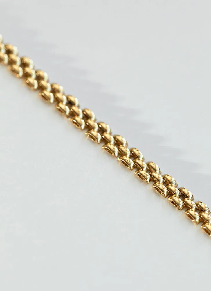 Sady rolex 3.5mm chain bracelet 14k gold