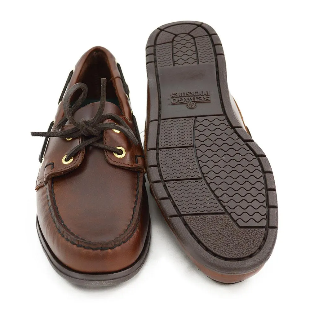 Sebago Endeavour Brown Oiled Waxy Deck Shoes