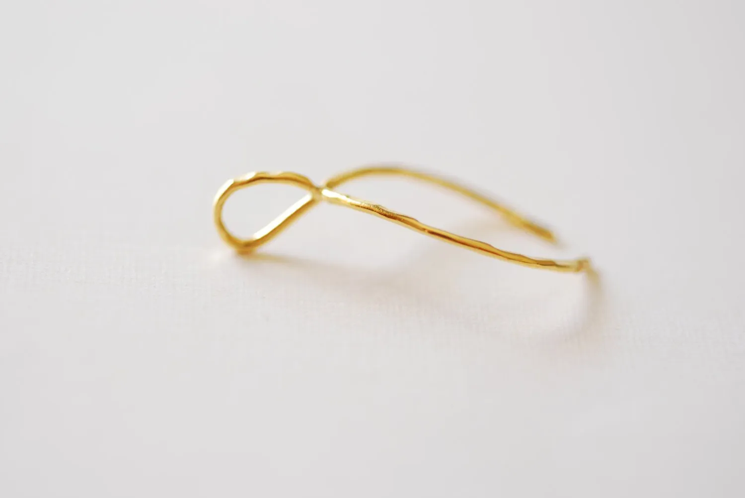 Shiny Vermeil Gold Thin Hammered Wishbone Charm- 18k gold plated over Sterling Silver Wishbone, Vermeil Gold Wishbone Pendant Charm, 217