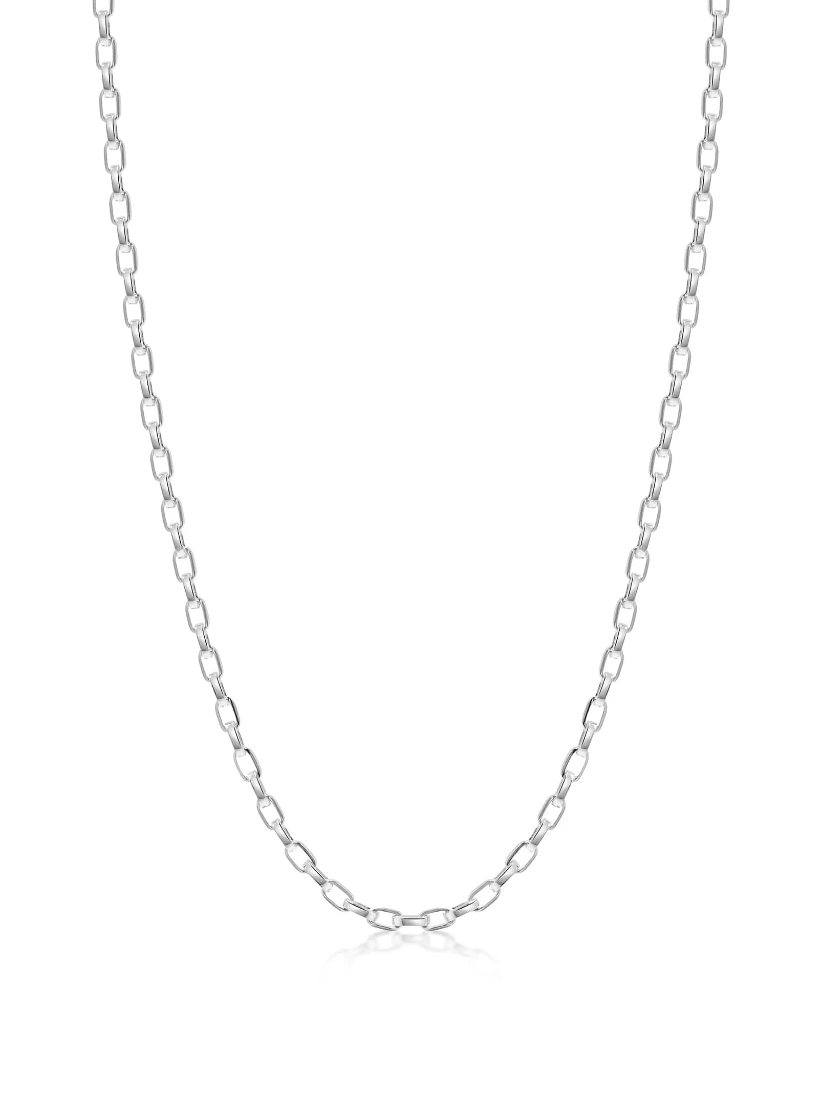 Sterling Silver Faceted Cable Chain