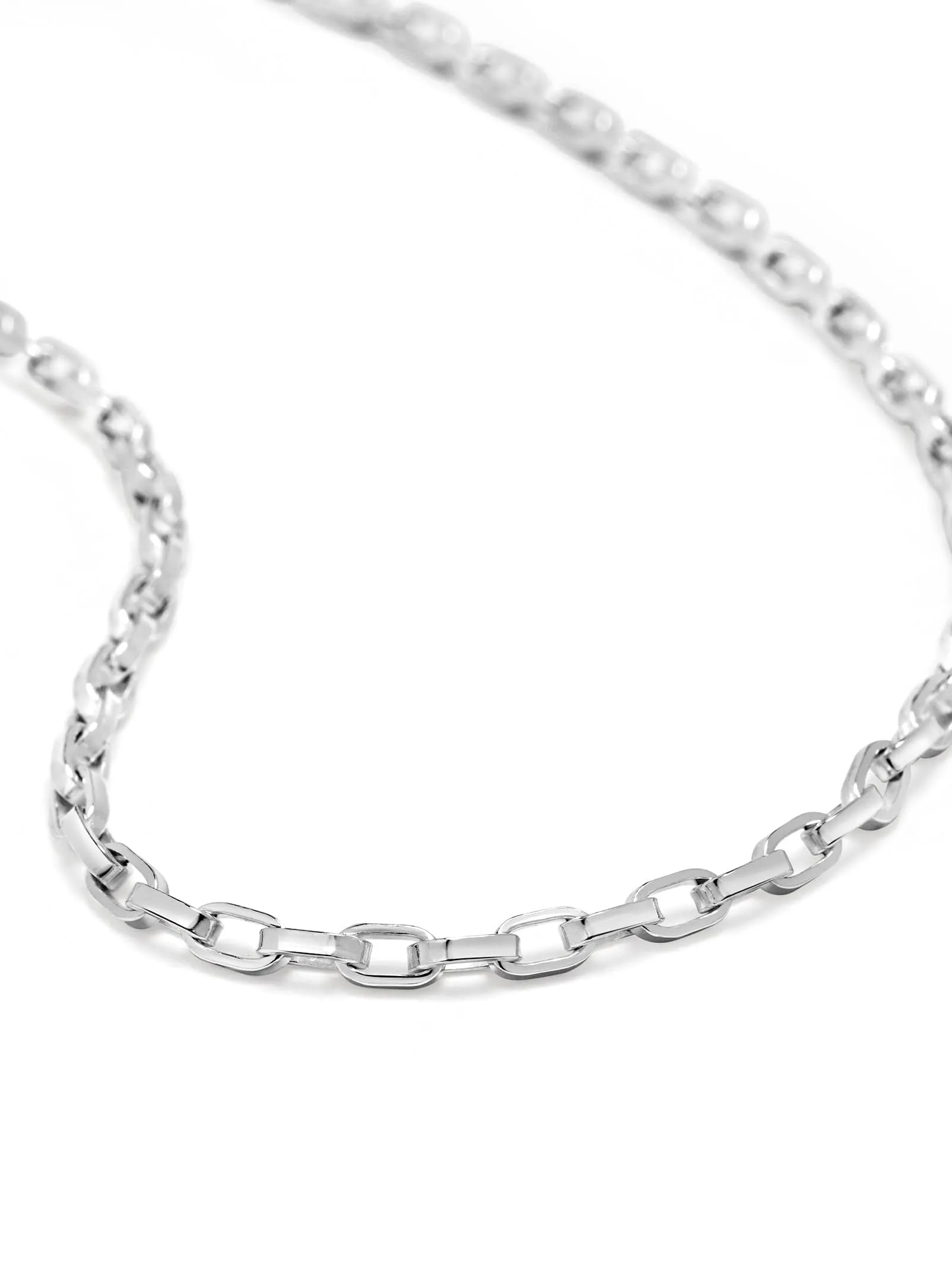 Sterling Silver Faceted Cable Chain