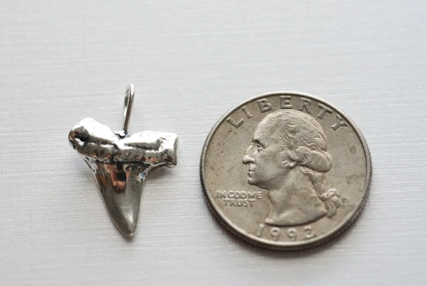 Sterling Silver Wholesale Shark Tooth Pendant,Large Shark tooth, Vermeil or Shark tooth, Silver Shark tooth Charm