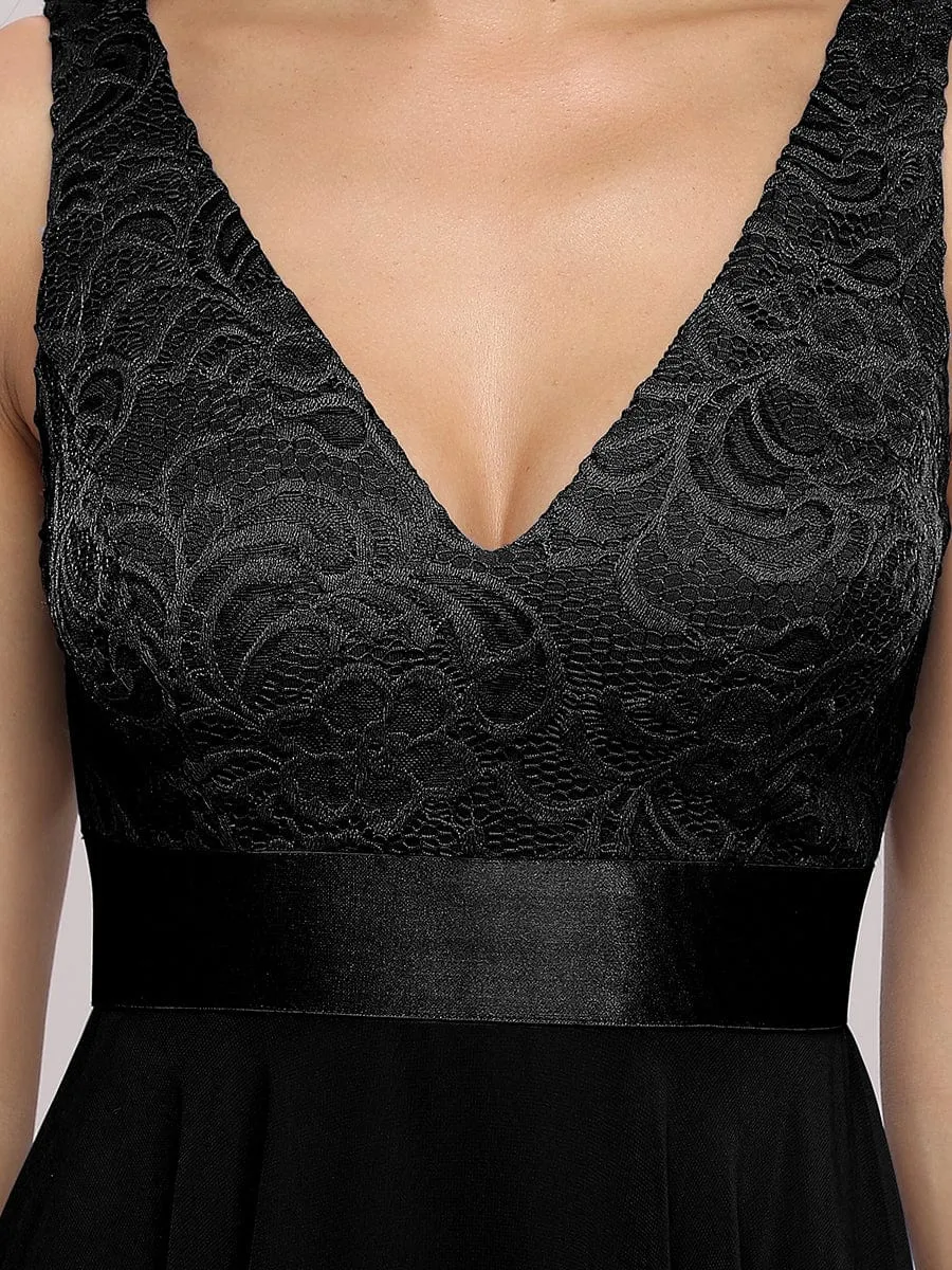 Stunning V Neck Prom Lace Dress for Women