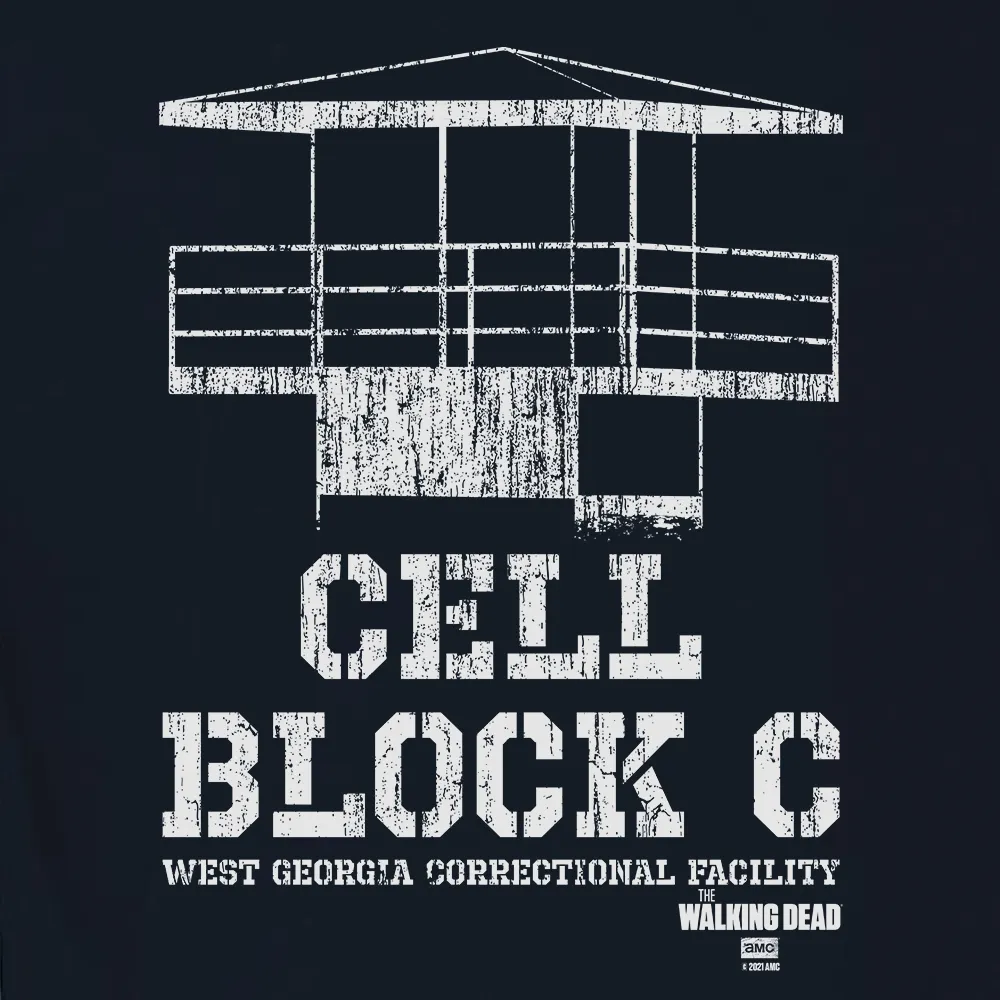 The Walking Dead Cell Block C Adult Short Sleeve T-Shirt