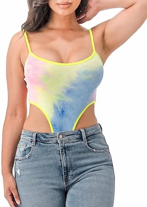 The Way Bodysuit Top (Yellow/Multi) TWG5614