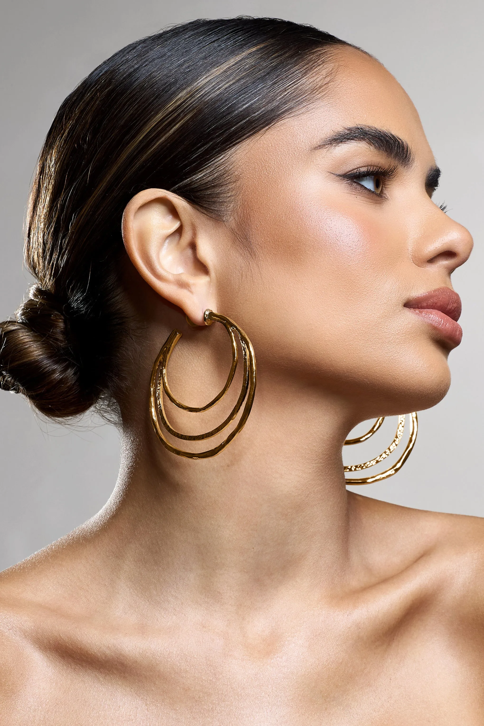 Trilogy | Gold Layered Hoop Earrings