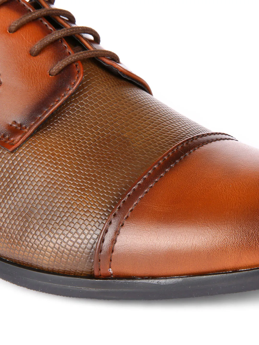 Tristen Tan Textured Oxfords